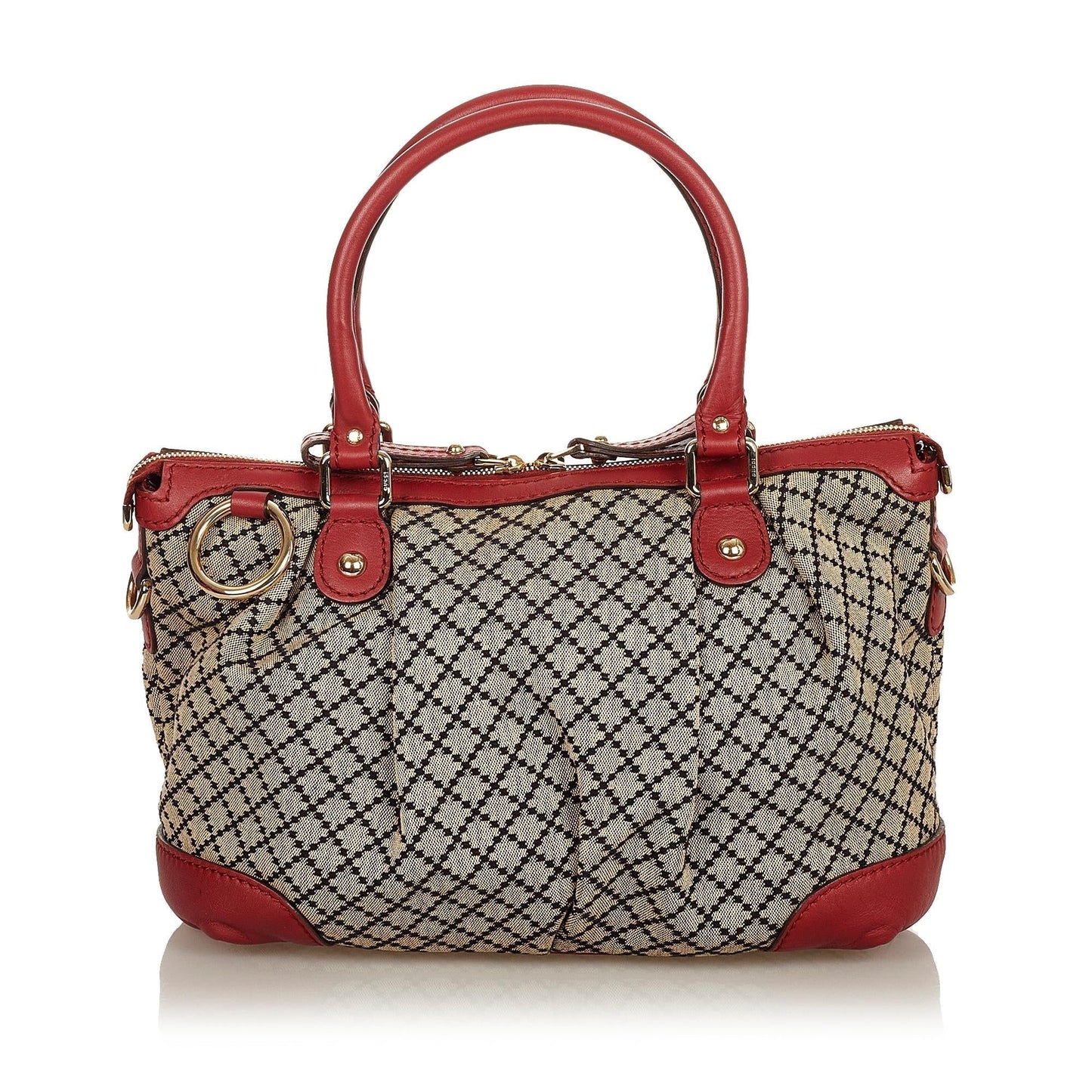 Gucci Diamante Sukey Canvas Satchel (SHG-5dkeD5)
