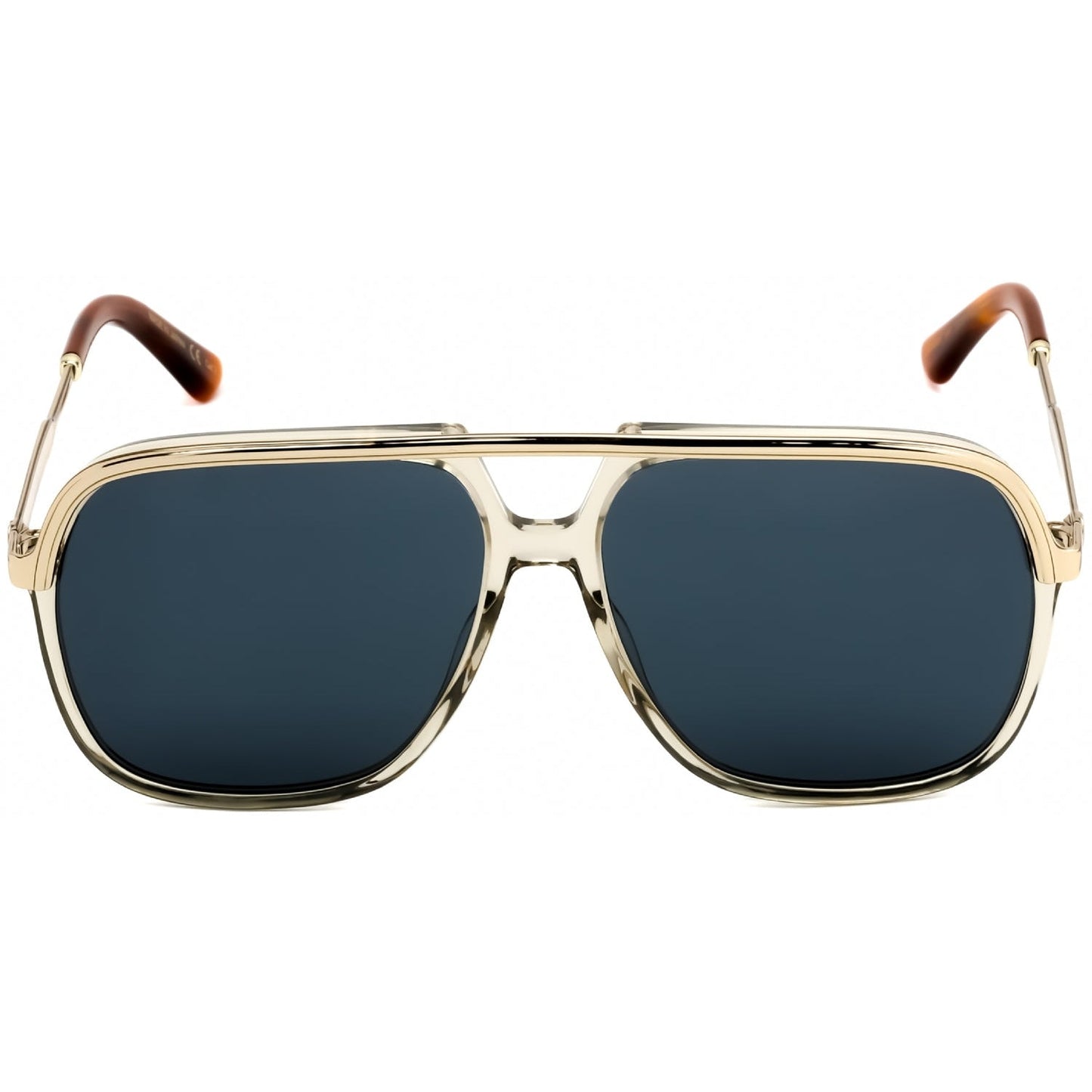Gucci GG0200S Sunglasses Brown Gold / Blue Unisex (S)
