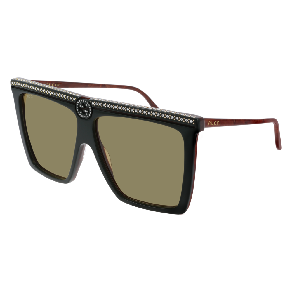 Gucci GG0733S Sunglasses Green / Green Unisex (S)