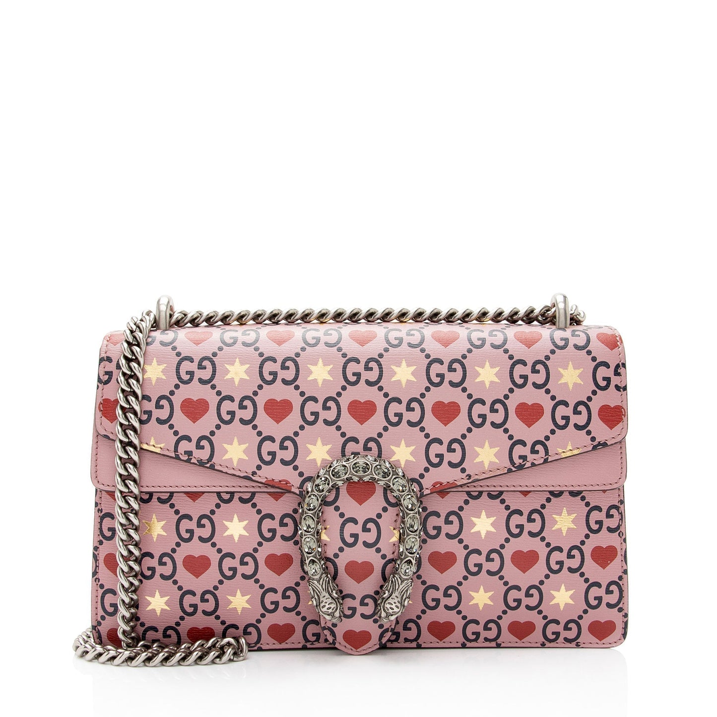 Gucci Leather GG Heart Stars Dionysus Small Shoulder Bag (SHF-3rkuYb)