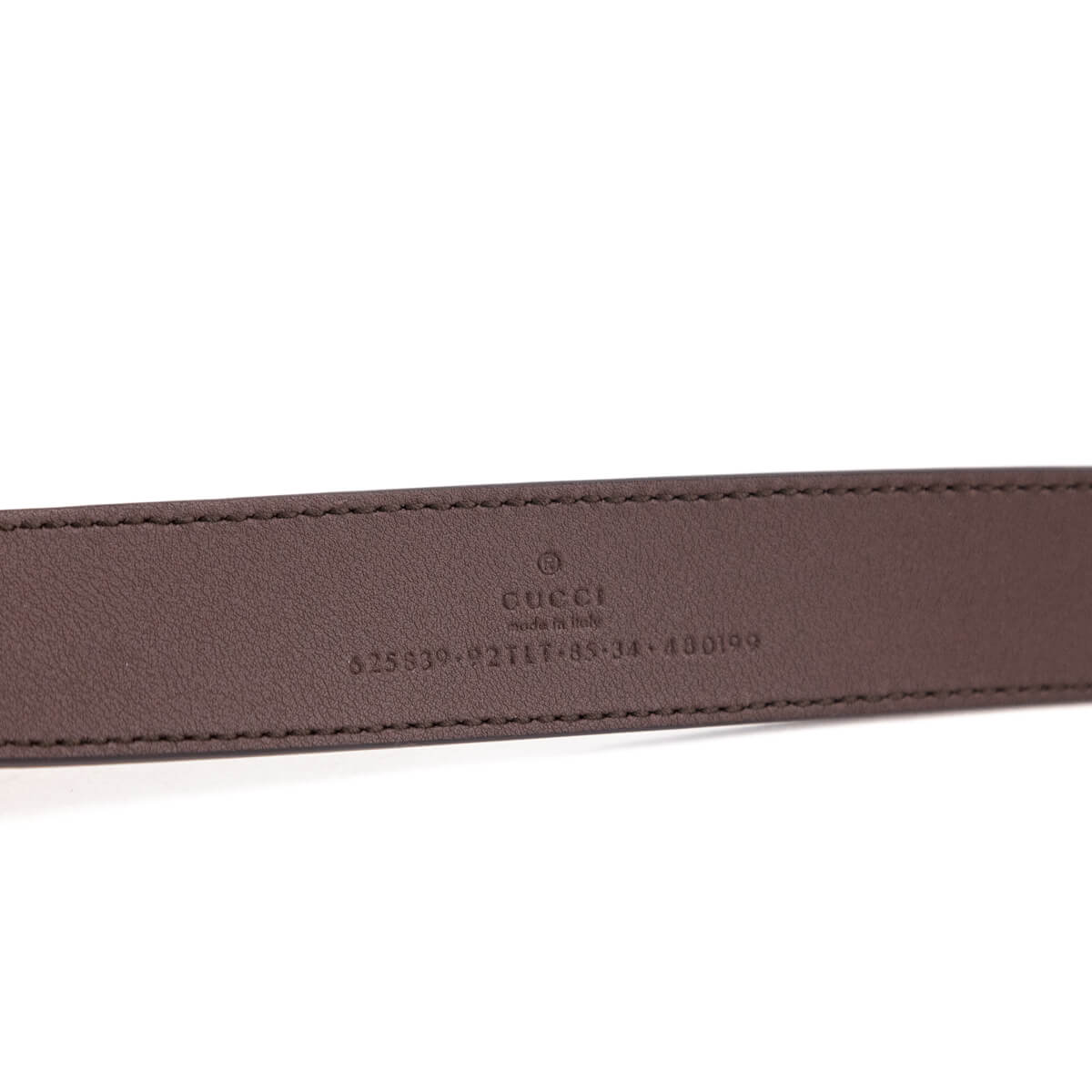 Gucci Beige & Ebony Canvas GG Supreme Monogram Marmont Belt Size S