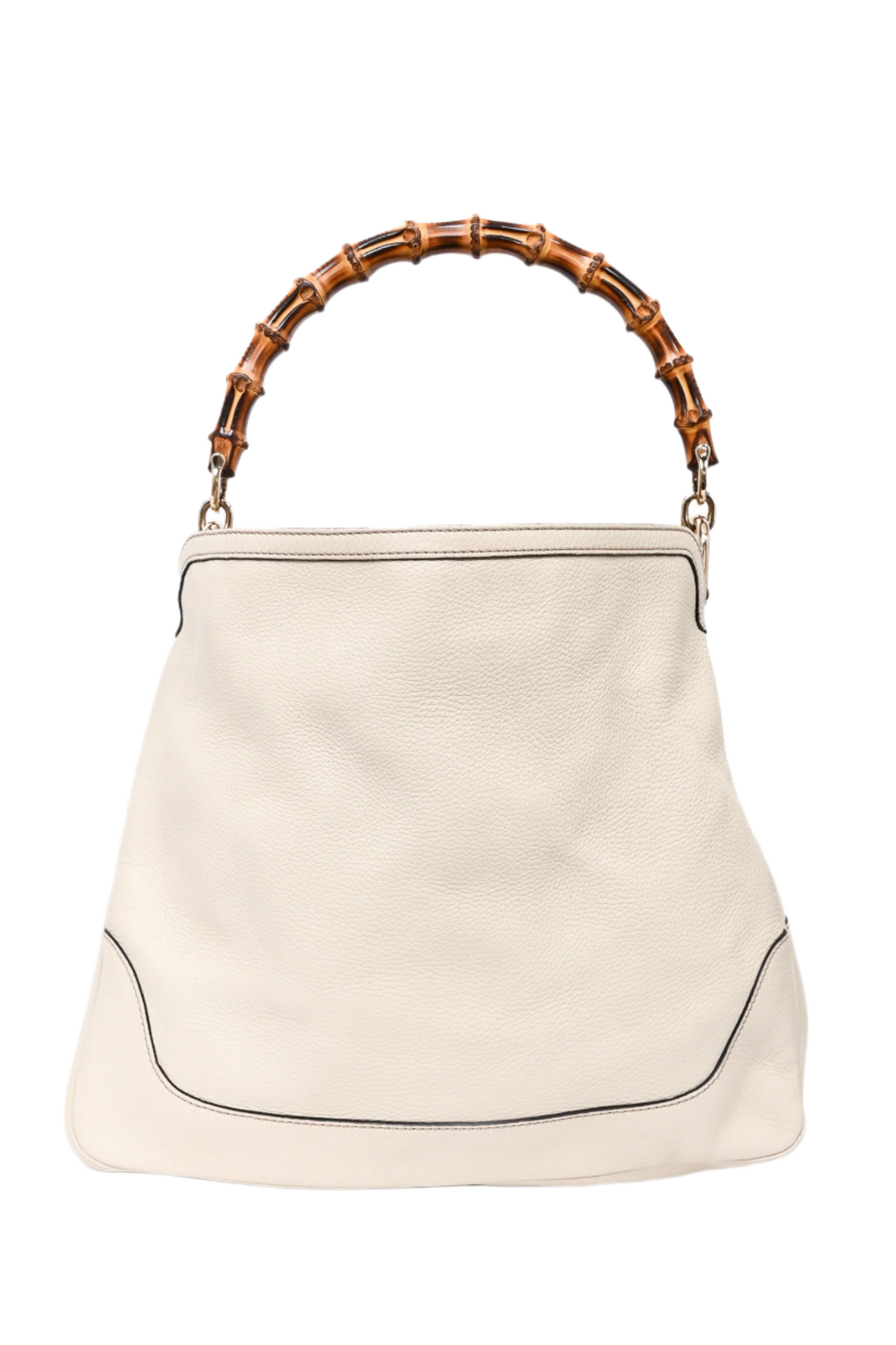 Gucci Cream Leather Bamboo 'Diana' Large Tote