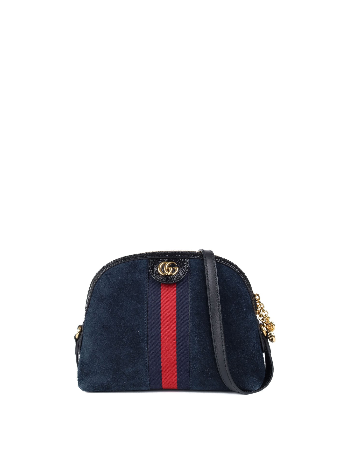 Gucci Navy Suede Ophidia Shoulder Bag