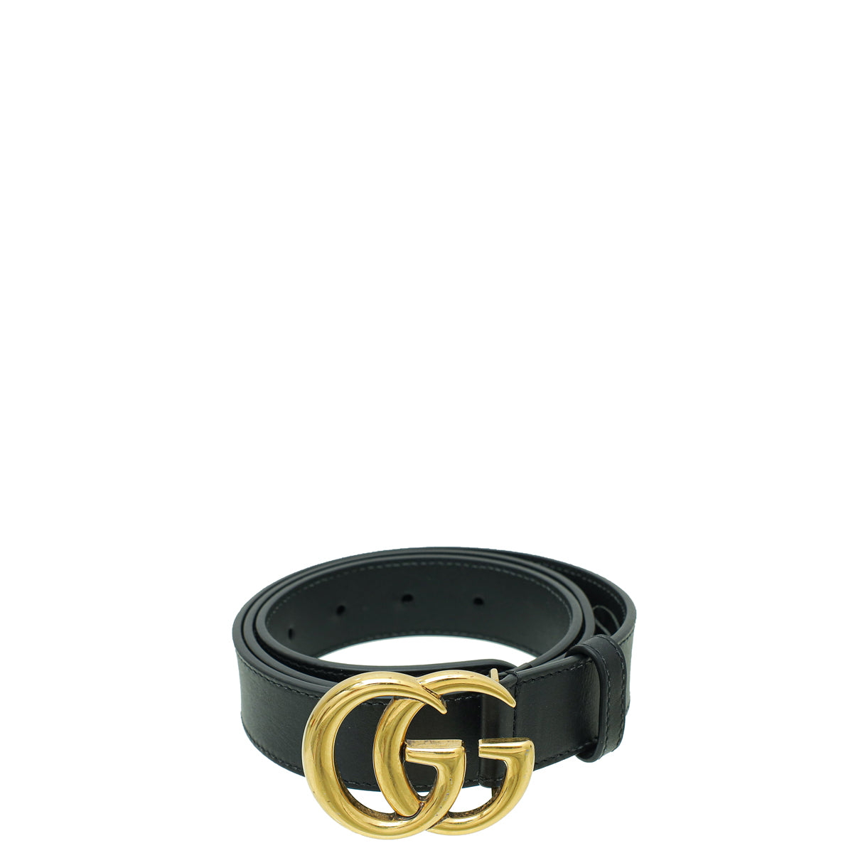 Gucci Black Double G Buckle Belt 36