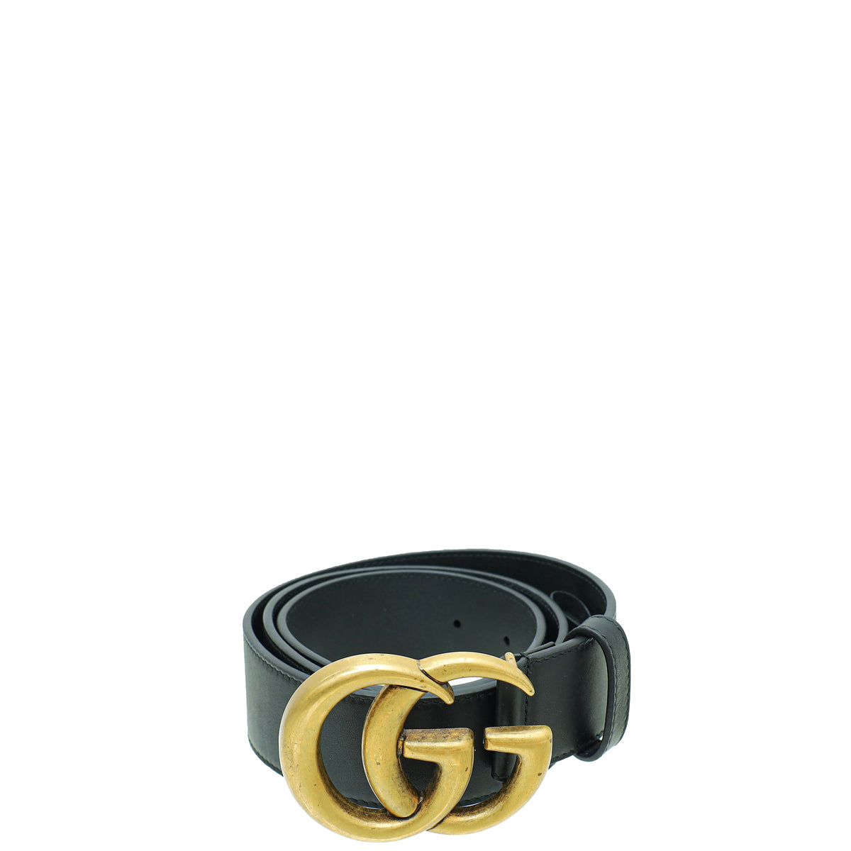 Gucci Black Double G Buckle Belt 32