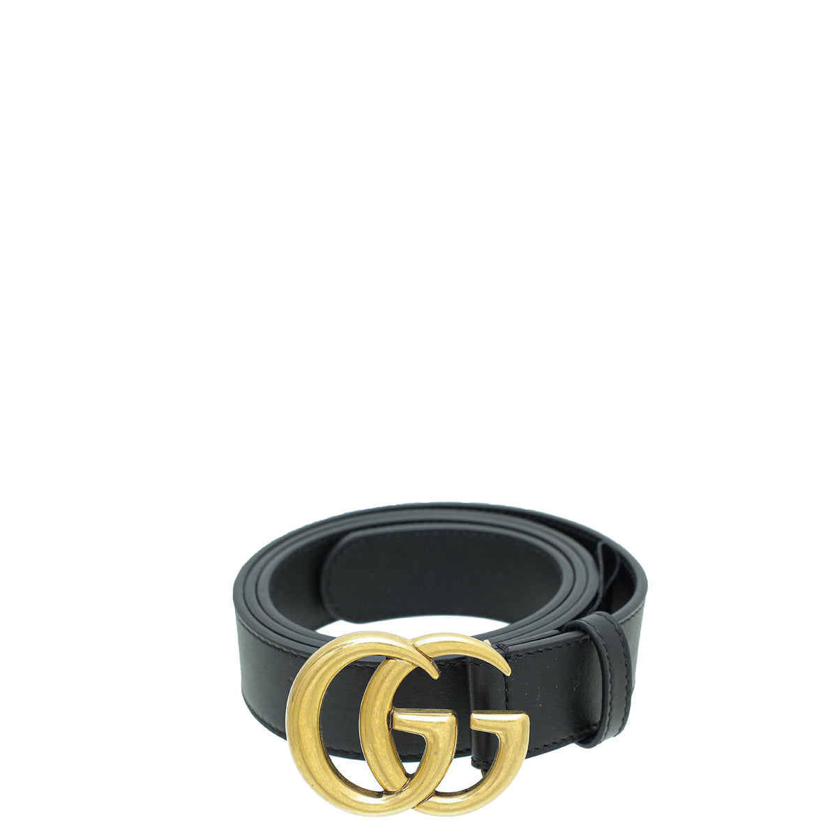 Gucci Black Double G Buckle Belt 38