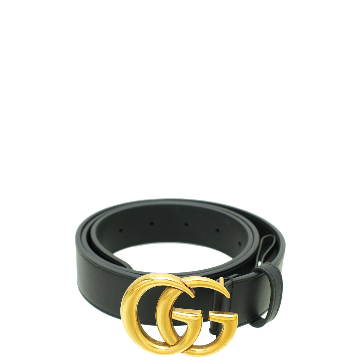 Gucci Black Double G Buckle Belt 36