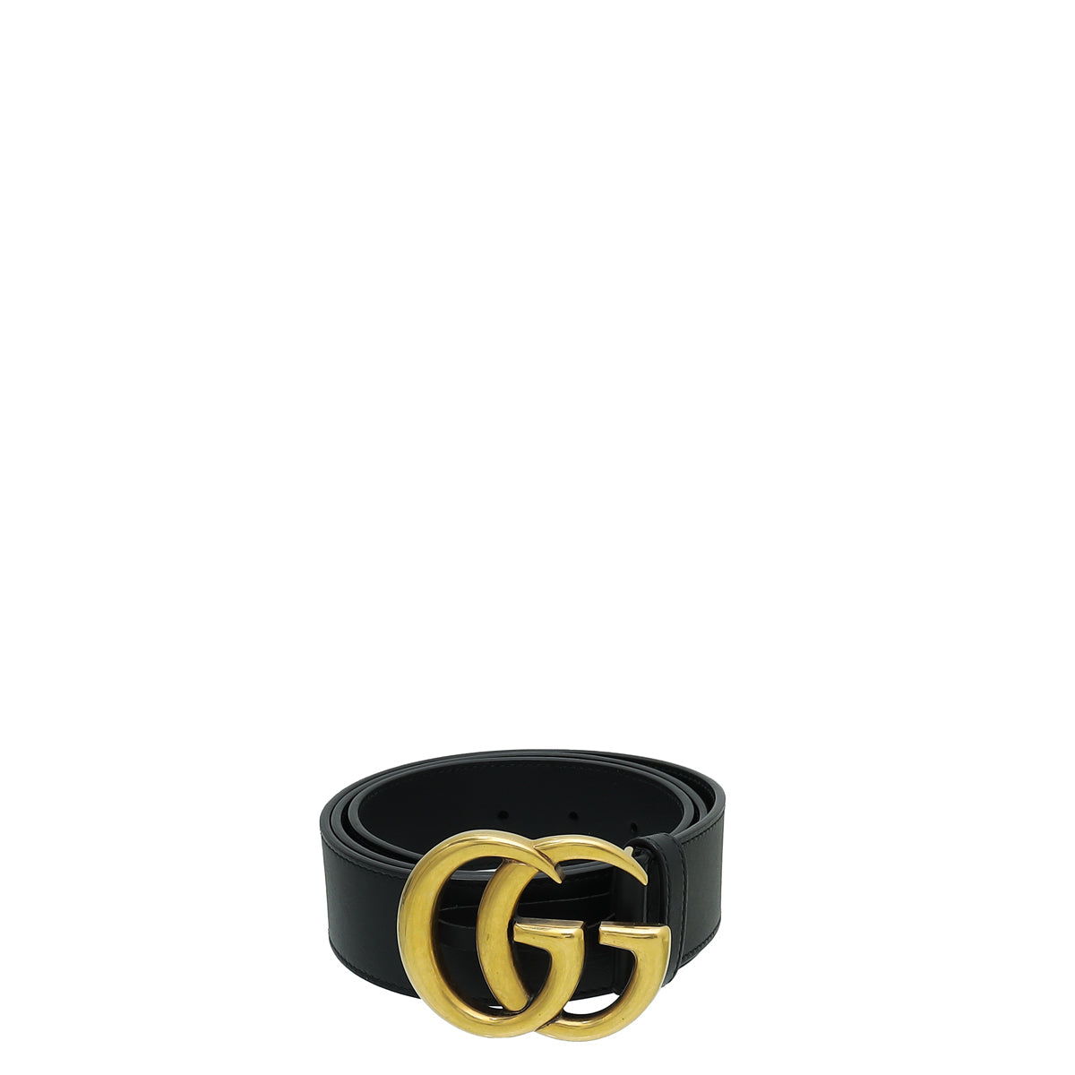 Gucci Black Double G Buckle Belt 36