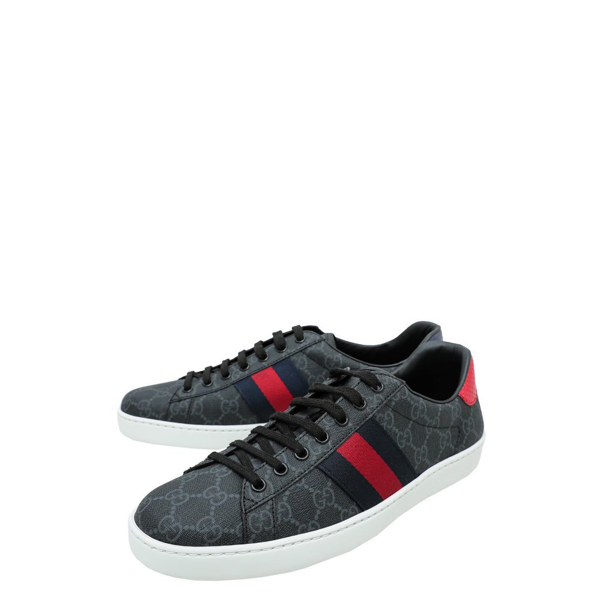 Gucci Black GG Supreme Ace Men Sneaker 8.5