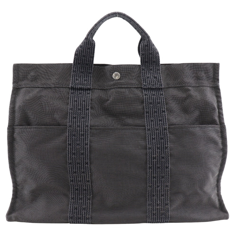 HERMES Tote Bag Nylon canvas gray Her LineMM mens(Unisex) Used