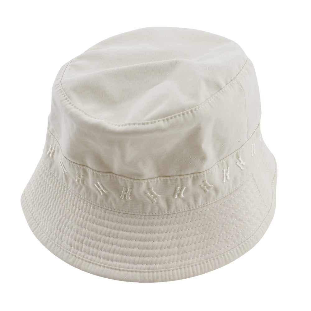 HERMES hat Polyester, Nylon off white H logo embroidery Bucket hat Women 57 Used
