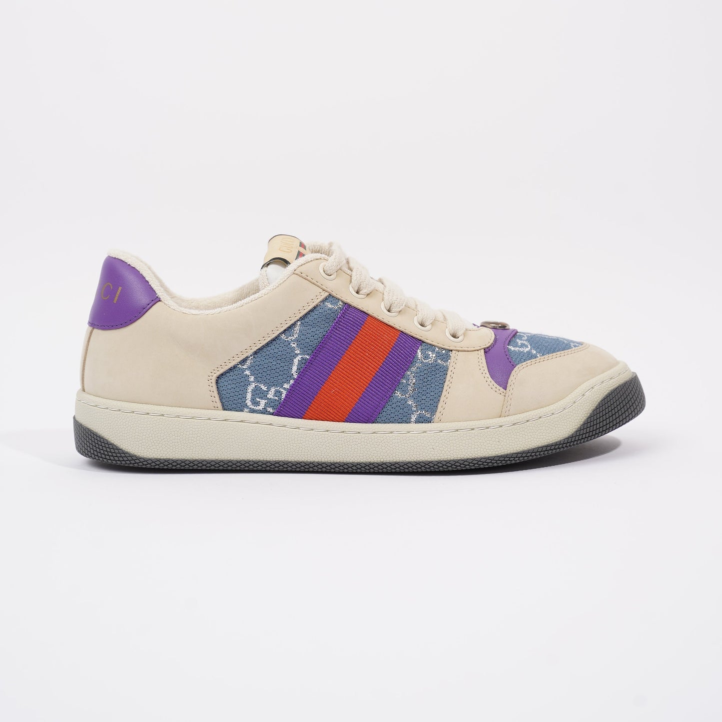 Gucci Screener Beige / Blue / Purple Mesh EU 39 UK 6