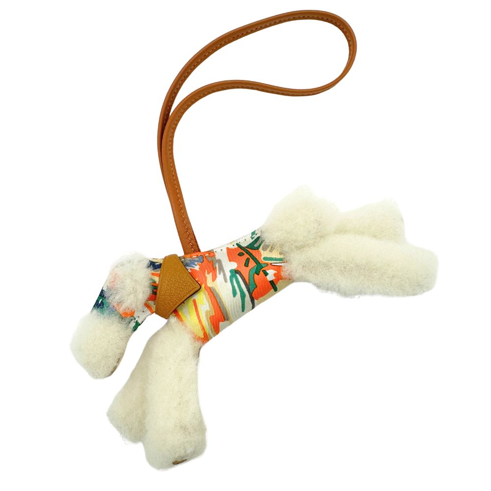 HERMES charm leather white padialoha unisex(Unisex) Used
