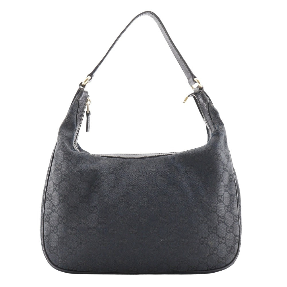GUCCI Shoulder Bag 153010 GG canvas black one belt