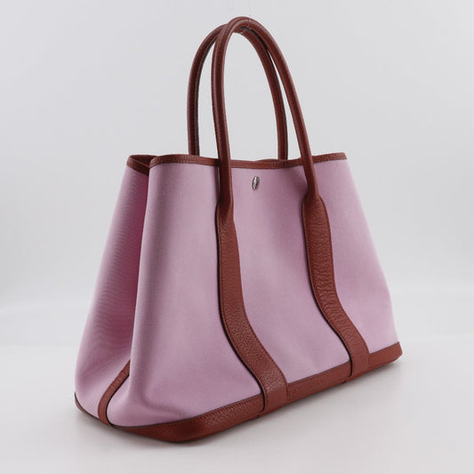 HERMES Tote Bag Towar Officier Pink / red Garden party PM