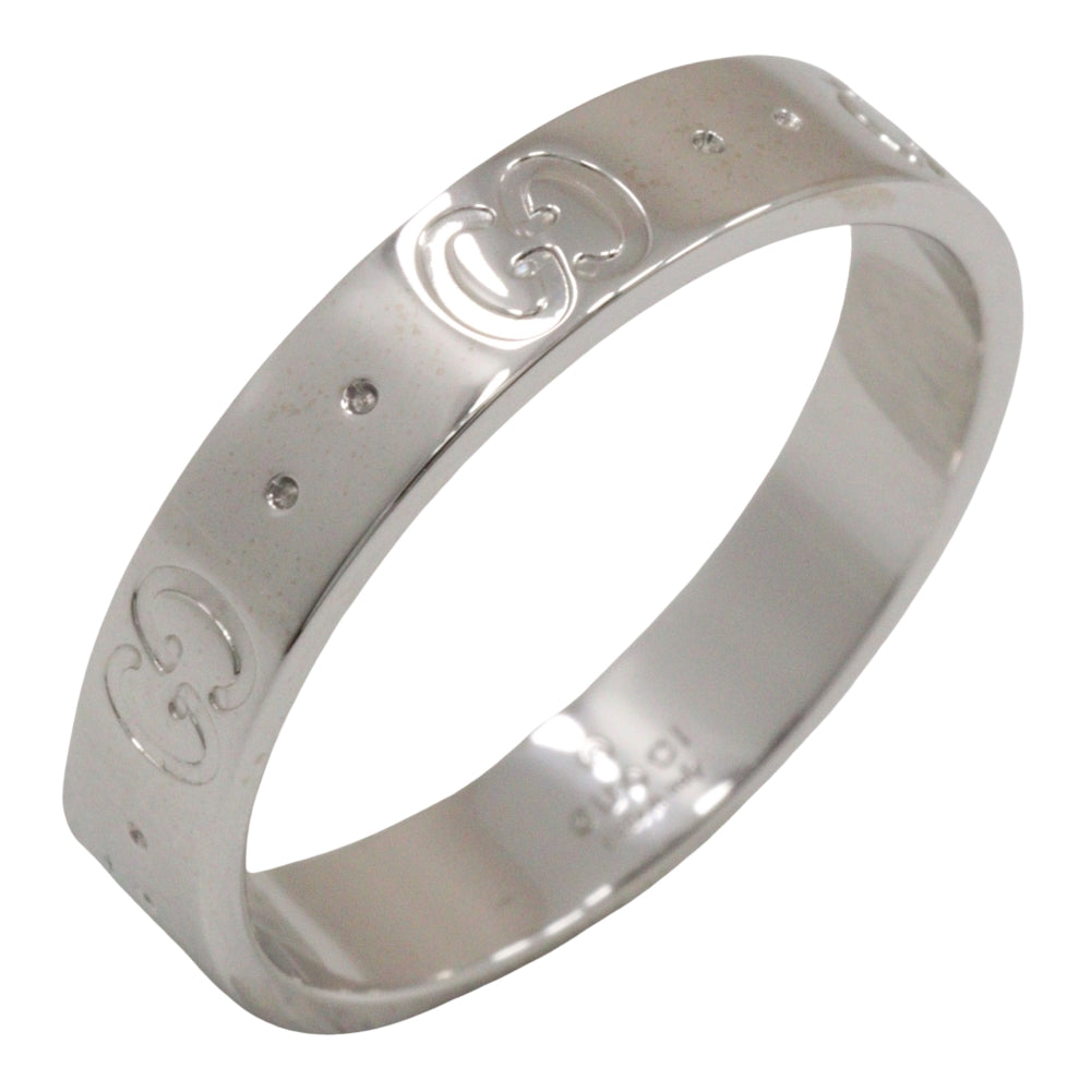 GUCCI Ring K18 white gold Silver Icon ring