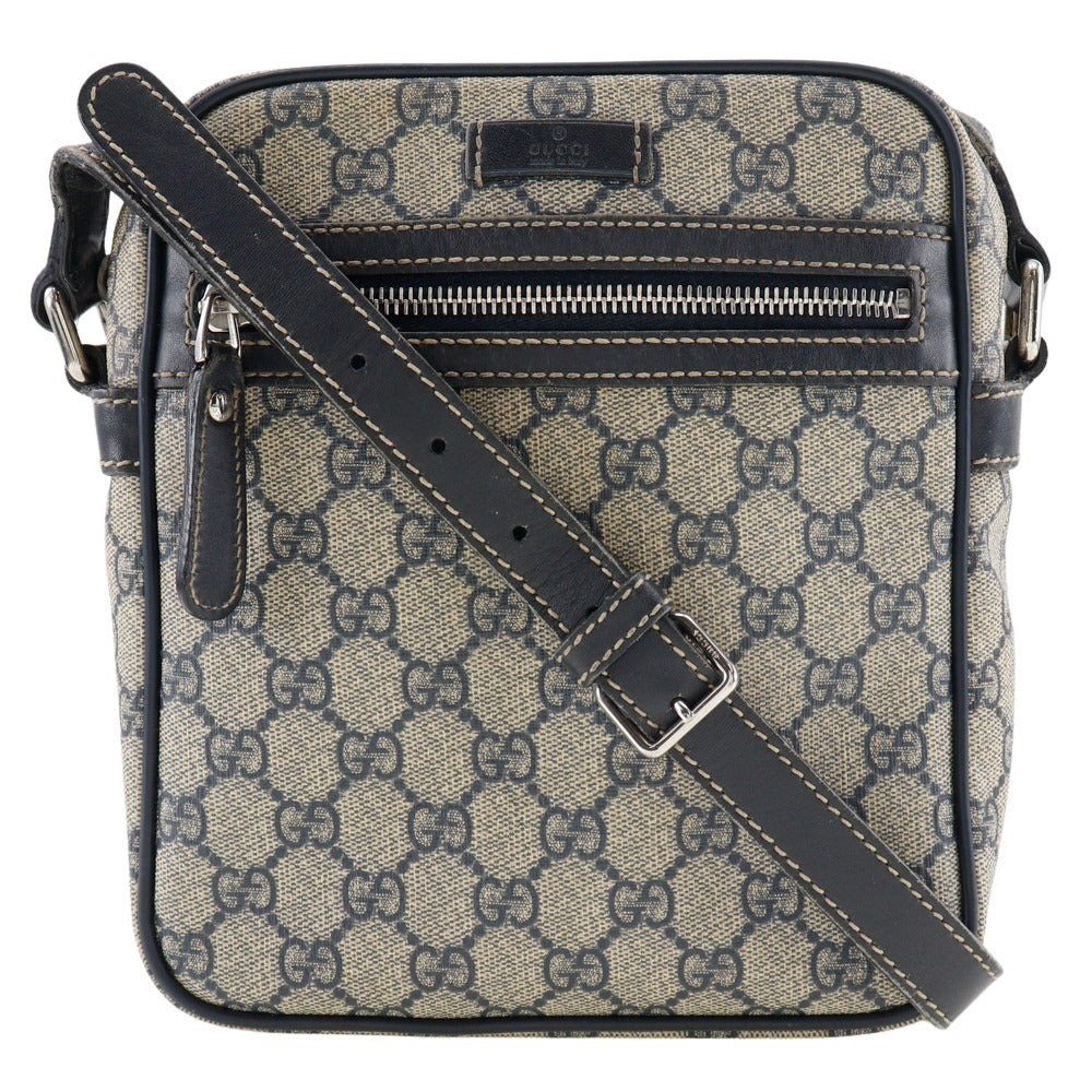 GUCCI Shoulder Bag 233268 525040 GG plus Gray / navy GG plus unisex(Unisex) Used