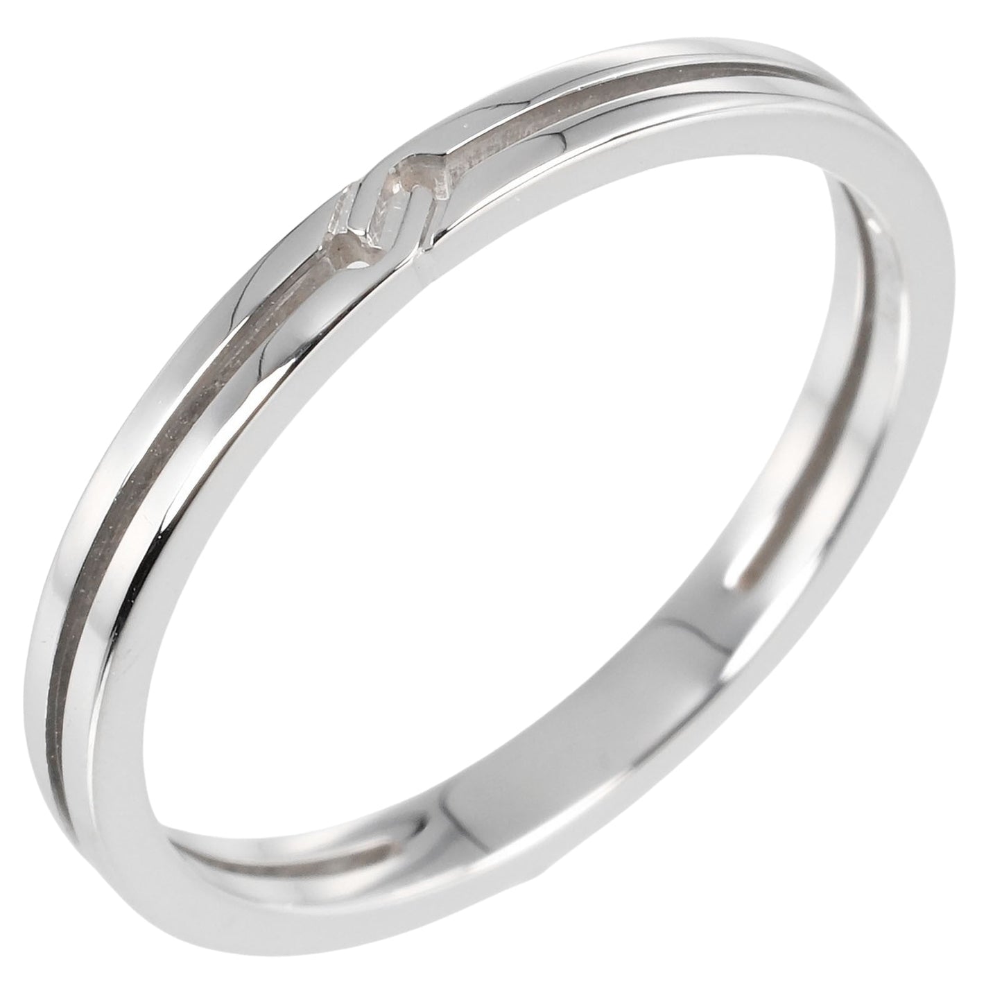 GUCCI Ring K18 white gold Silver Infinity Women 13 Used