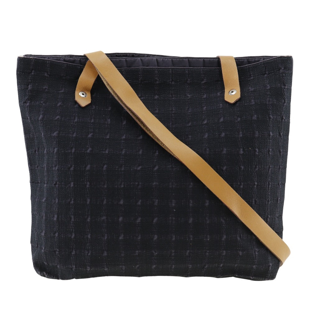 HERMES Shoulder Bag canvas black Amedaba Cava de Poche Women Used