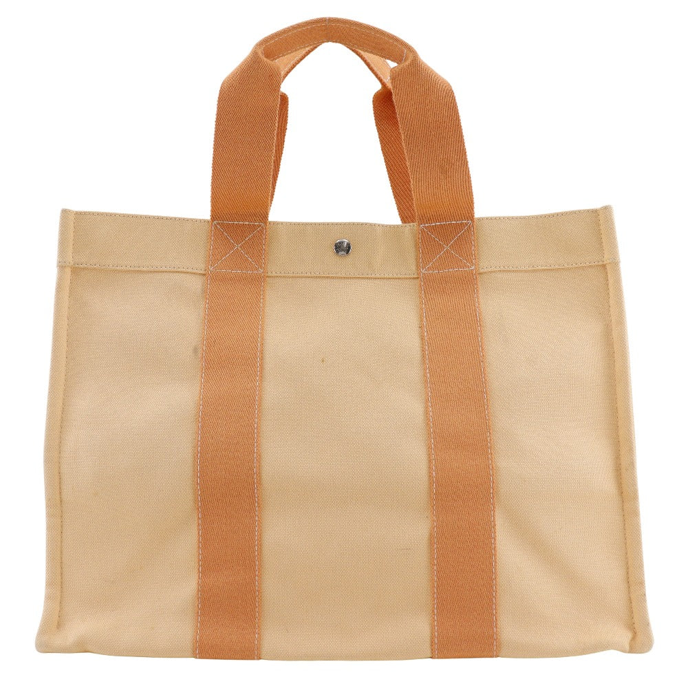 HERMES Tote Bag canvas Orange Bora Bora GM Women Used