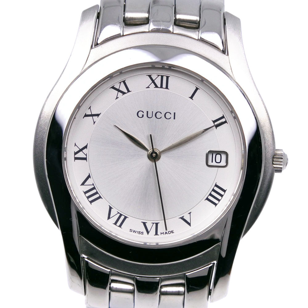 GUCCI Watches Quartz 5500M Stainless Steel Silver G class Silver dial mens Used