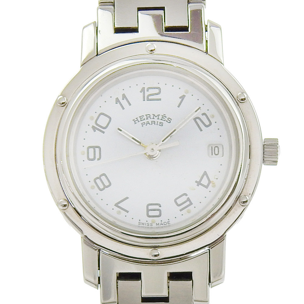 HERMES Watches Quartz CL3.210 Stainless Steel white Clipper White dial