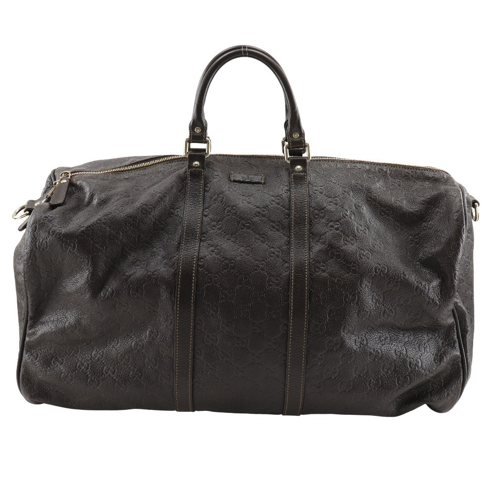 GUCCI Boston Duffel bag 206500 Sima leather Brown Carry on duffel mens(Unisex) Used