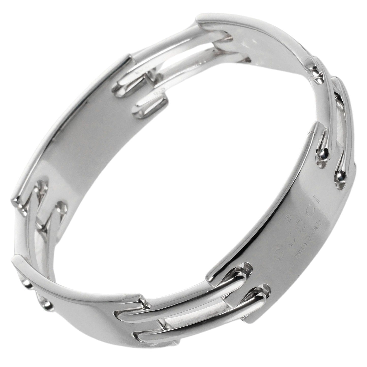 GUCCI bracelet Silver925 Silver With logo link vintage Women Used