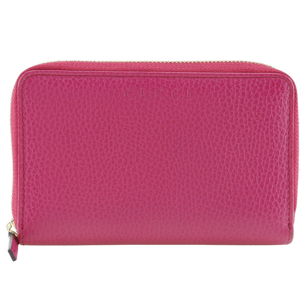 GUCCI Bifold Wallet 420113 Calfskin pink Zip Around Women Used