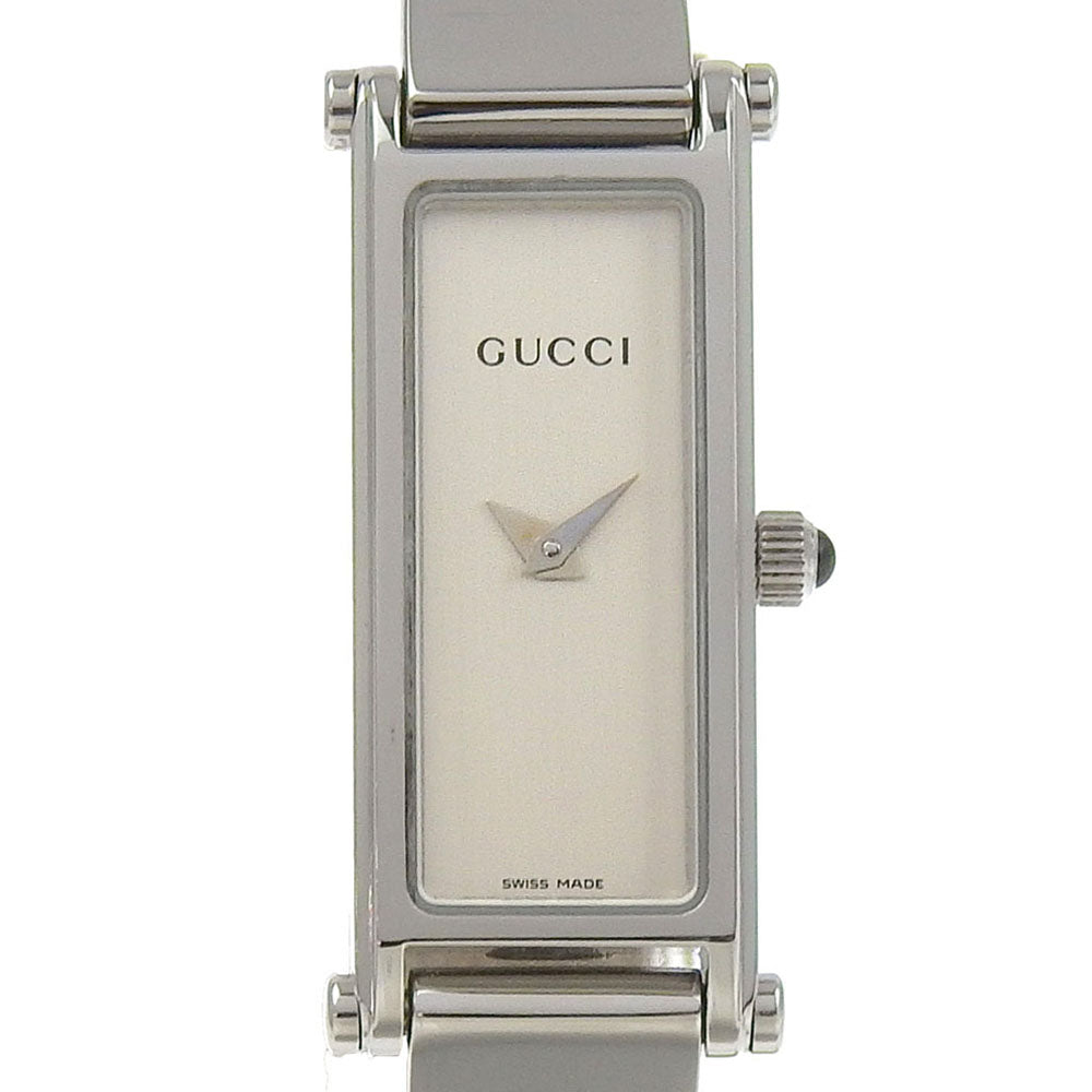GUCCI Watches Quartz 1500L Stainless Steel Silver Bangle watch Silver dial