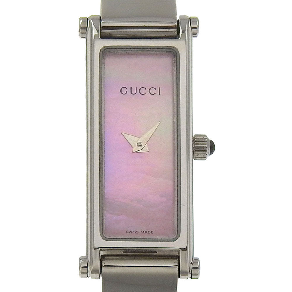 GUCCI Watches Quartz 1500L Stainless Steel Silver shell Pink shell dial