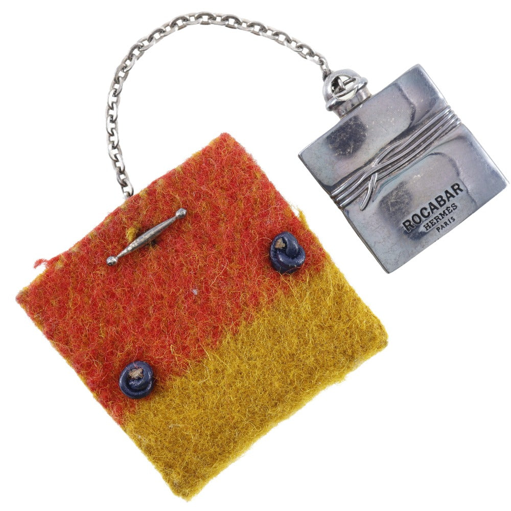 HERMES charm metallic Silver vintage Rocabal unisex(Unisex) Used