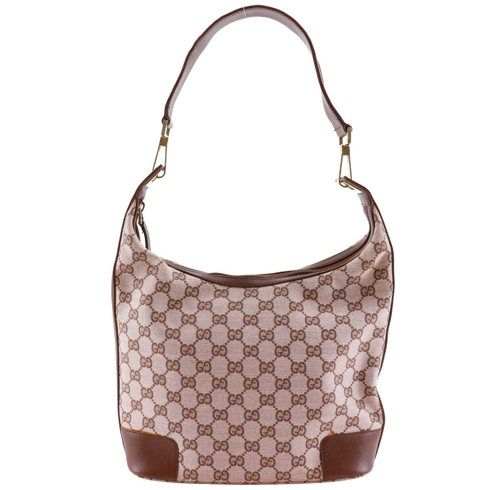 GUCCI Shoulder Bag 001.4204 GG canvas, leather Brown one belt Women Used