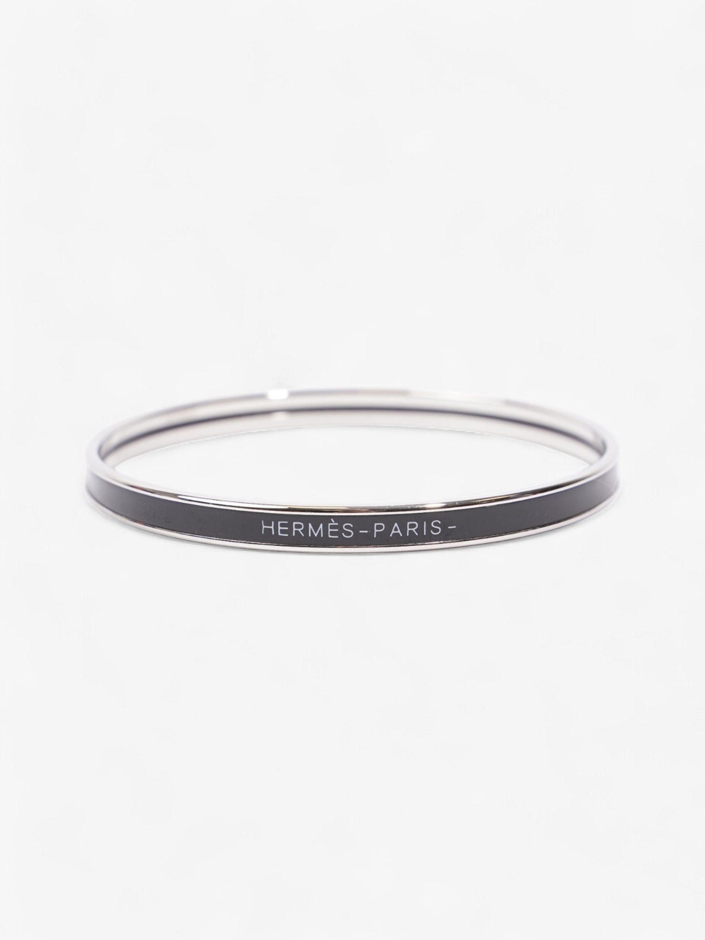 Hermes Uni Bangle Black / Palladium Palladium 65