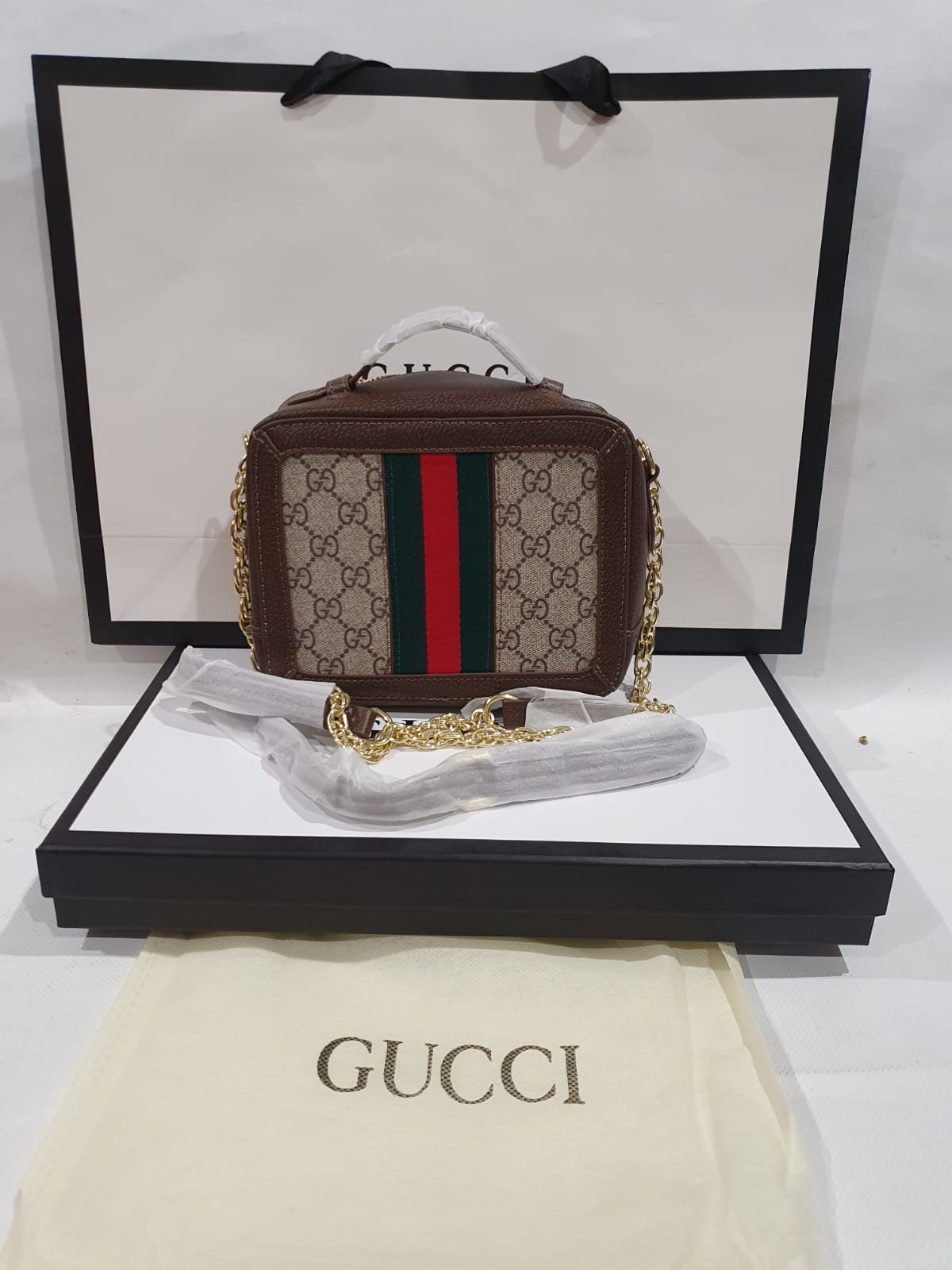 Gucci Supreme Ophidia Box mini shoulder Handbag