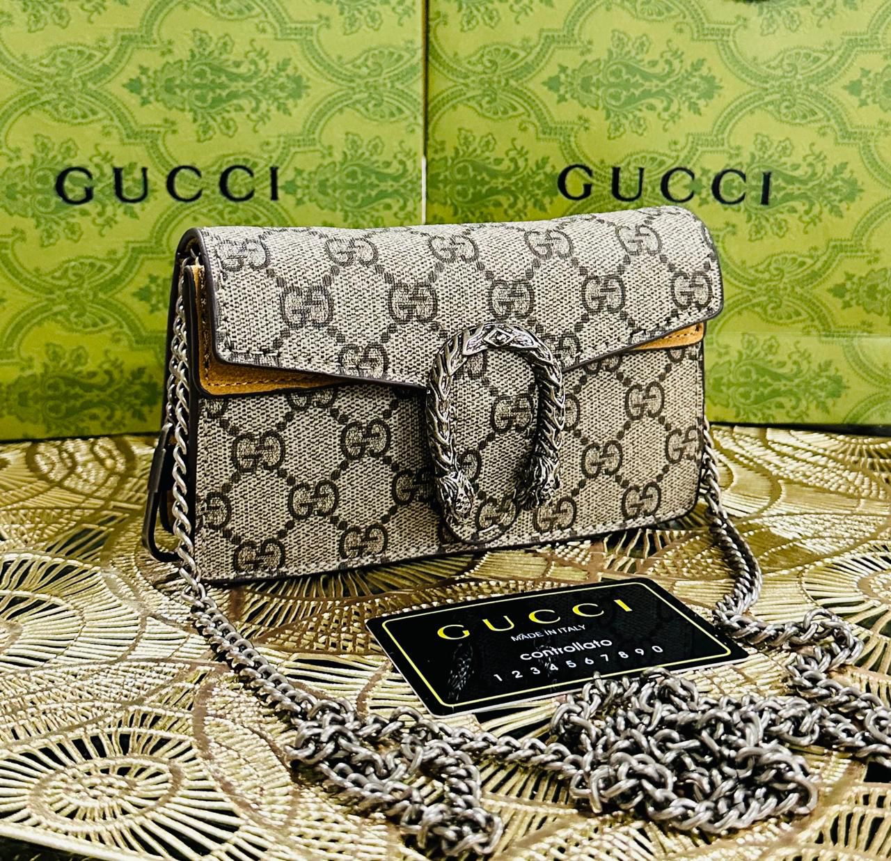 Gucci Women's Bag with Brand Box (lite brown)