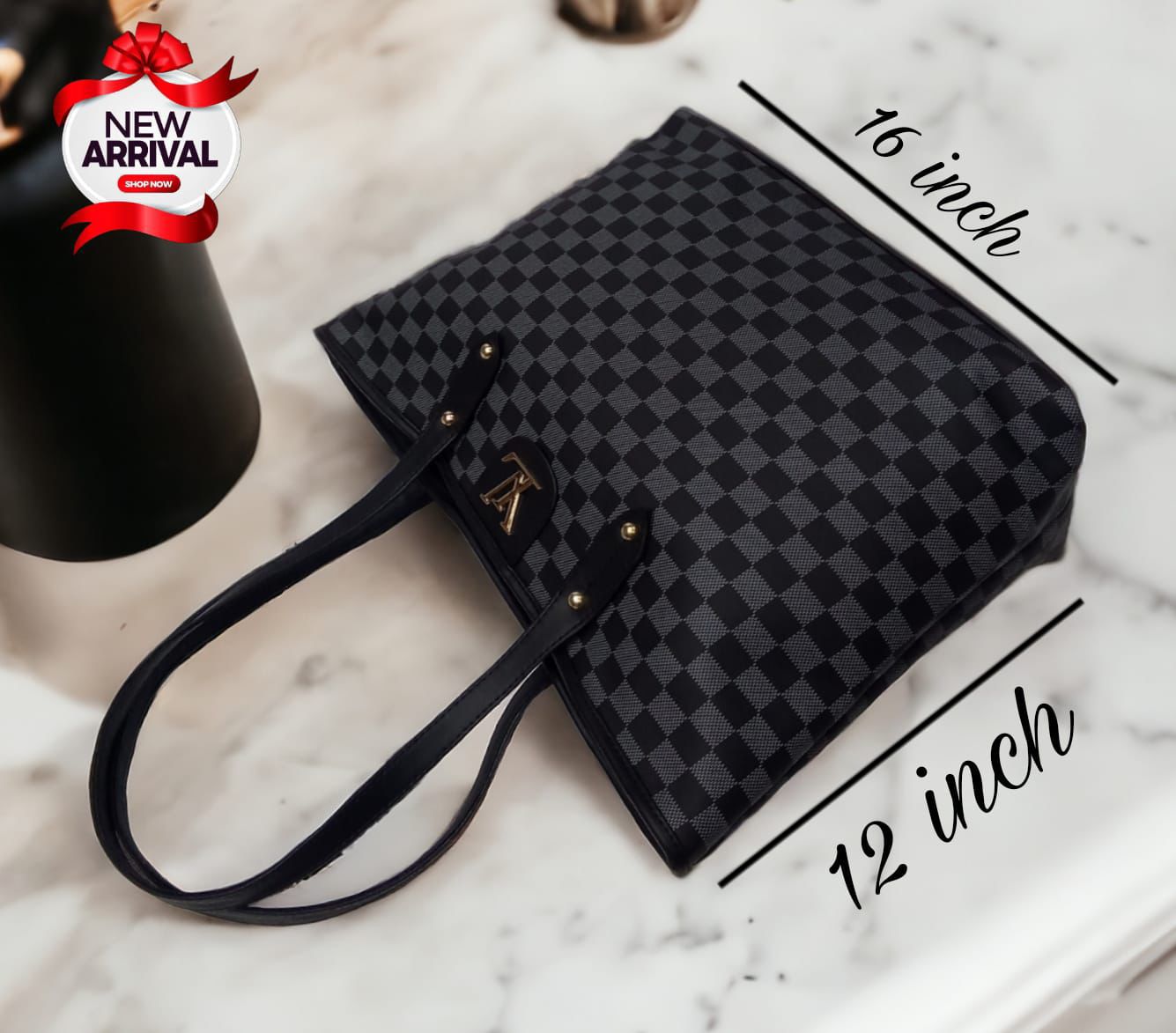 Louis Vuitton Big Size Tote Bag - Stylish Women's Shoulder Bag (Black)