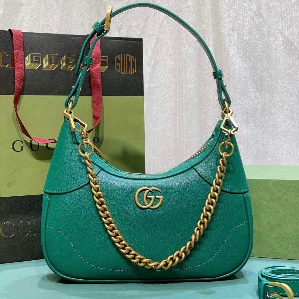 Gucci High-Quality Women Bag – Stylish Crossbody with Brand Accessories (Green)
