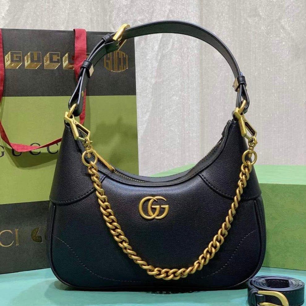 Gucci High-Quality Women Bag – Stylish Crossbody with Brand Accessories (Black)