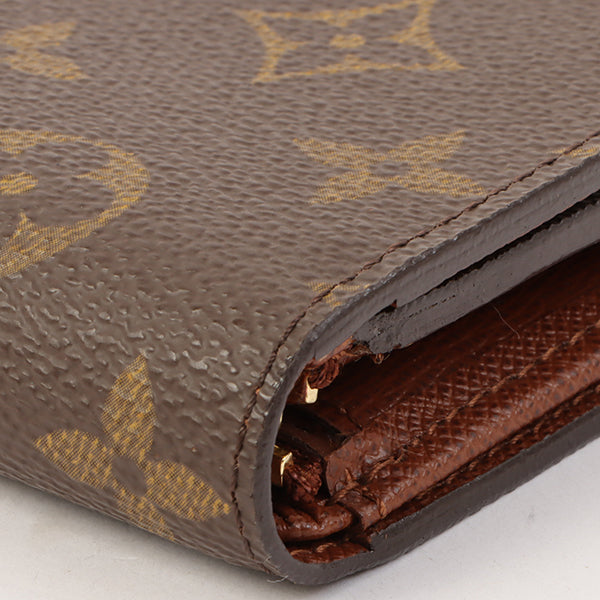Louis Vuitton 2002 Made Canvas Monogram Porte Monnaie Billets Tresor Brown