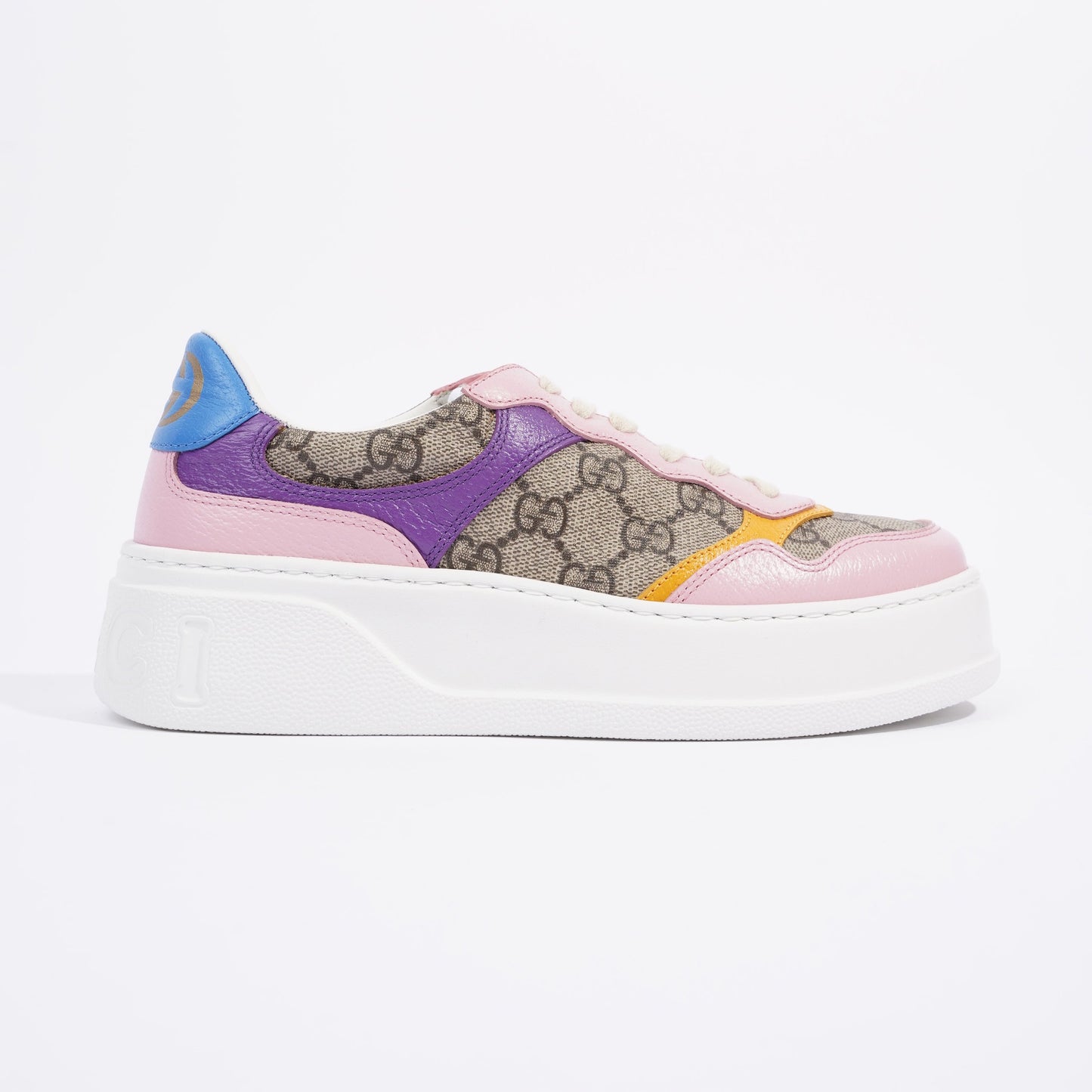 Gucci GG Supreme Monogram Pink / Beige Monogram / Purple Canvas EU 37 UK 4