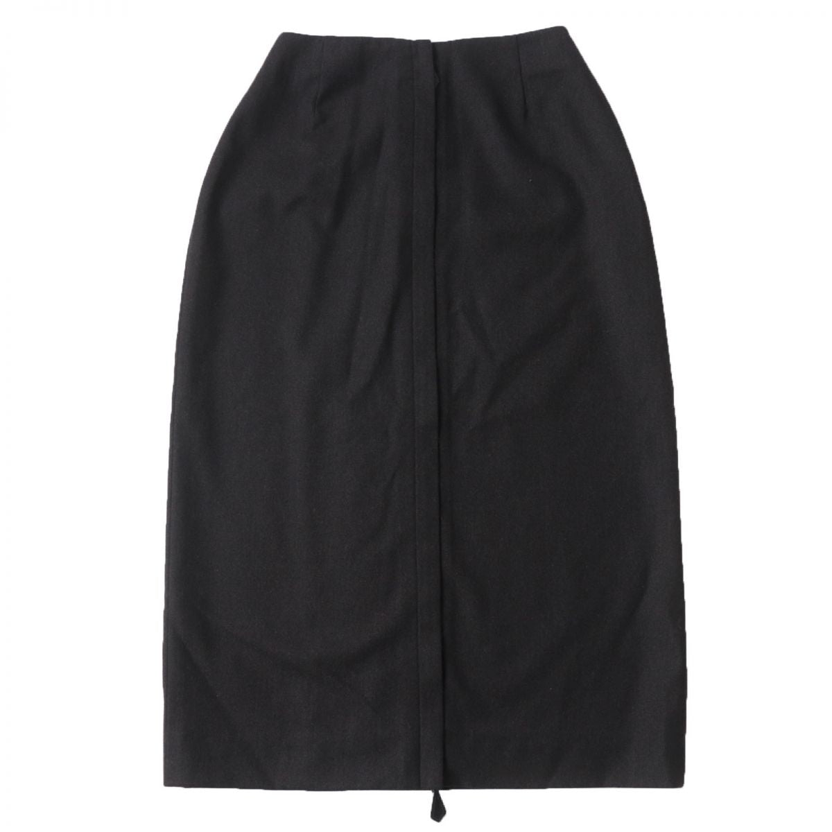 HERMES skirt Main: 97% wool, Main: 3% polyurethane, Accessories: Natural leather, Cowhide Dark brown Women 34 Used