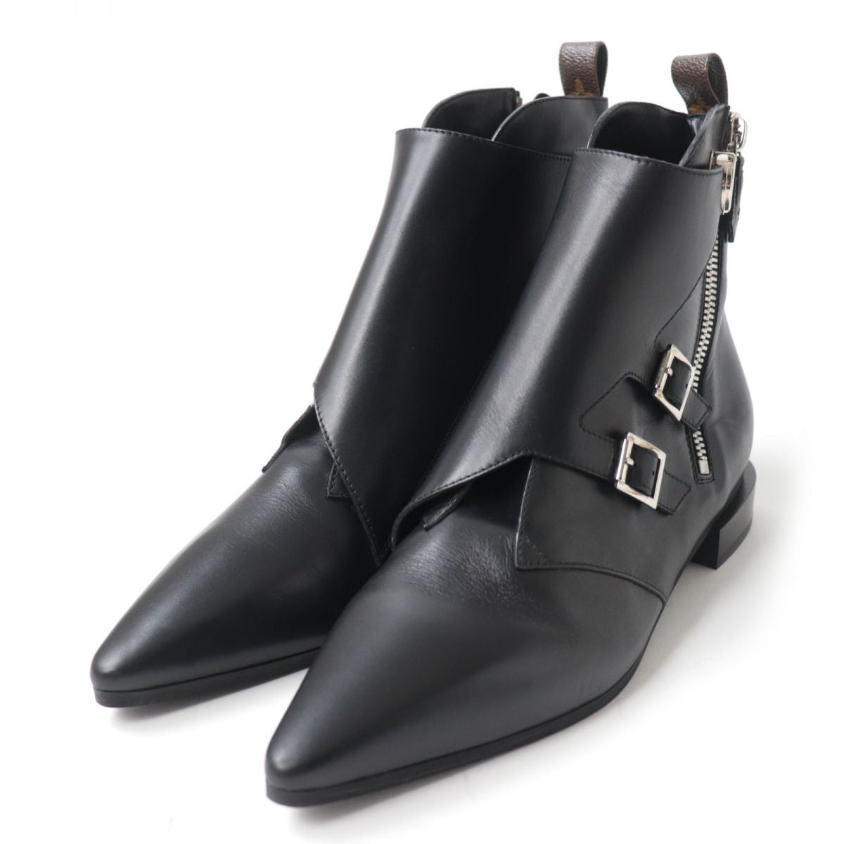 LOUIS VUITTON boots leather black Jumble Line 40