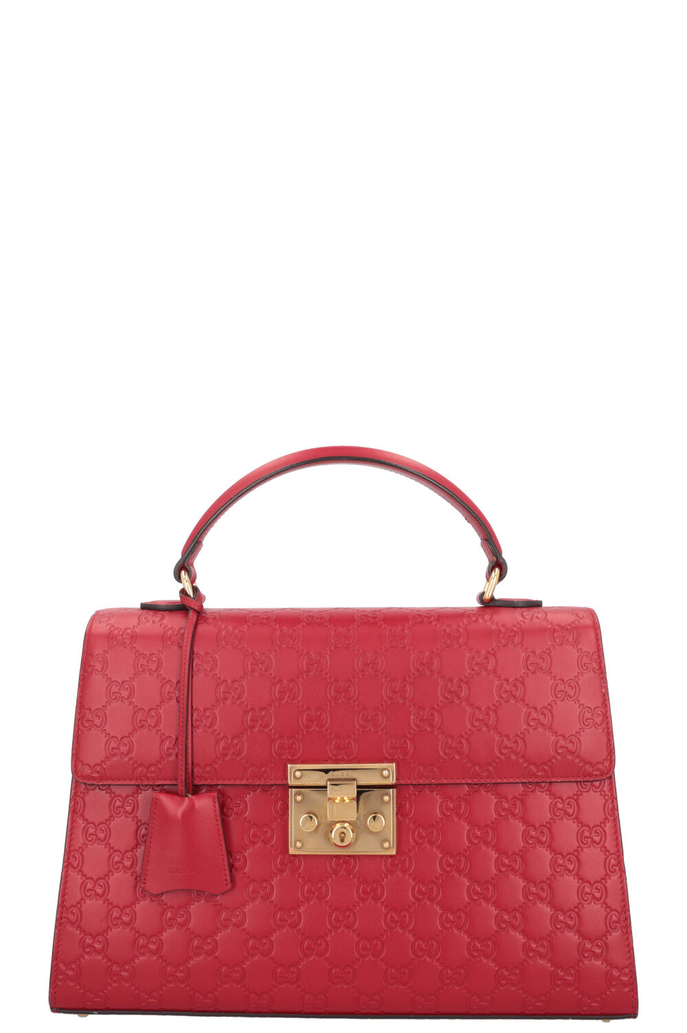GUCCI GG Supreme Bag Leather Red