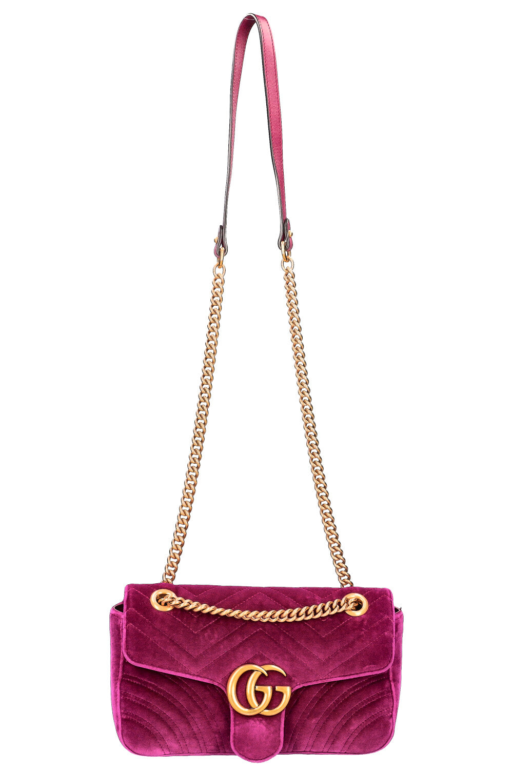 GUCCI Marmont Velvet Fuchsia
