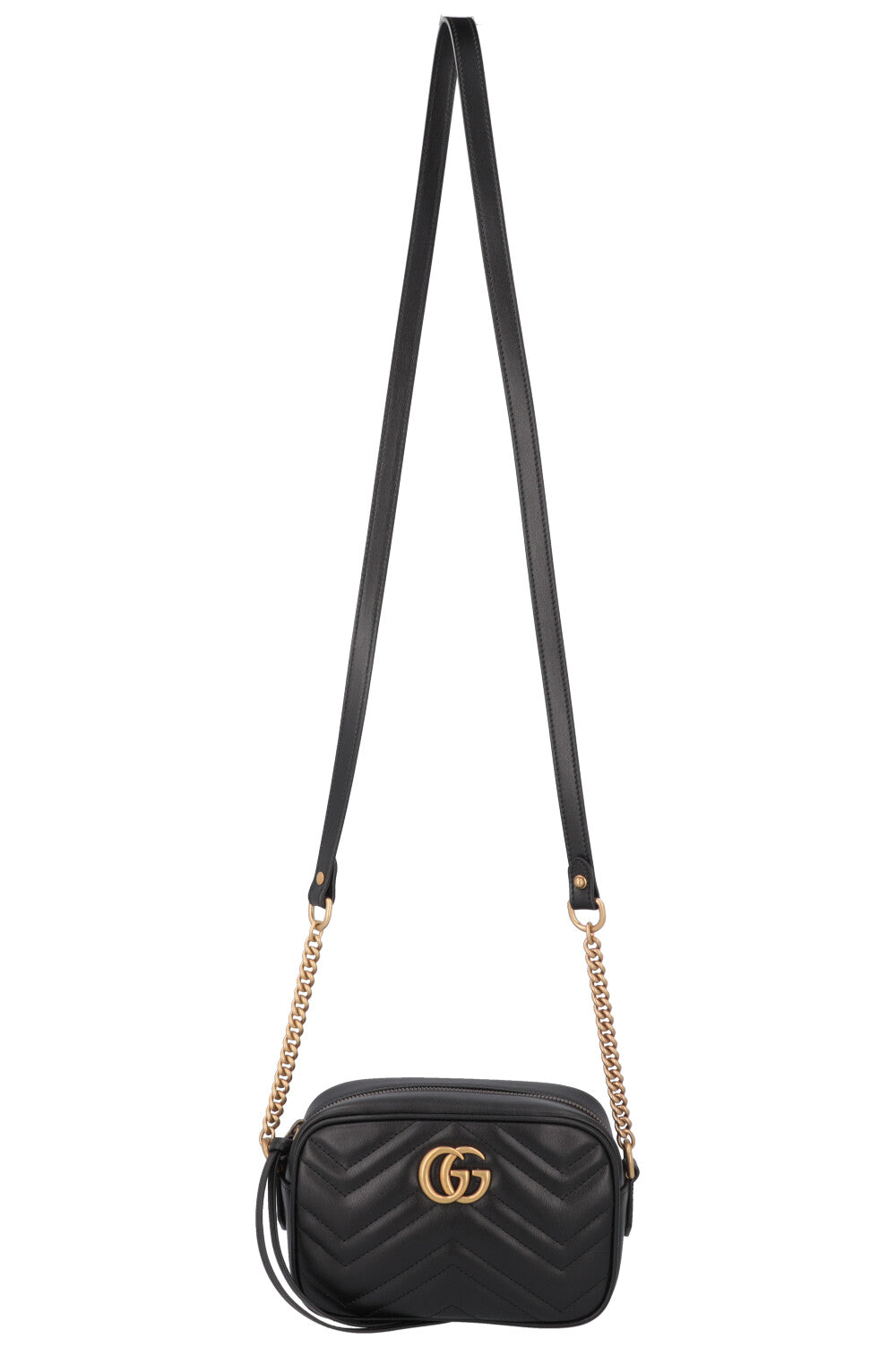 GUCCI Small Marmont Quilted Crossbody Bag Black