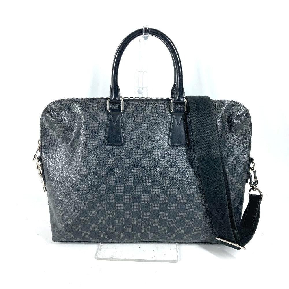 LOUIS VUITTON Business bag N48224 Damier Grafitto Canvas black Damier Grafitte Porte Document Jules PDJ mens Used