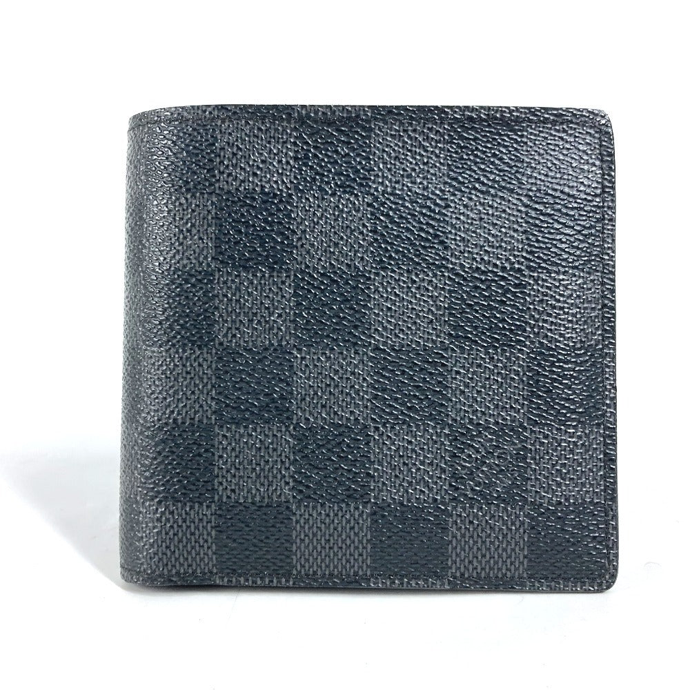 LOUIS VUITTON Folded wallet N62664 Damier Grafitto Canvas black Damier Grafitte Portefeuille Marco unisex(Unisex) Used
