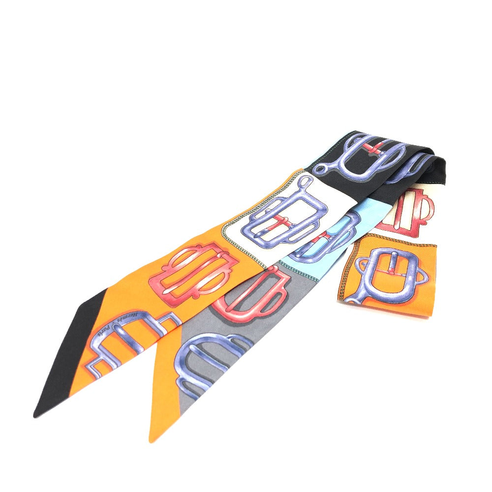 HERMES scarf silk multicolor Attelage Attrage Buckle Women Used