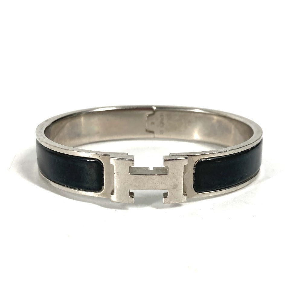 HERMES Bangle metal black Click crack PM Women Used
